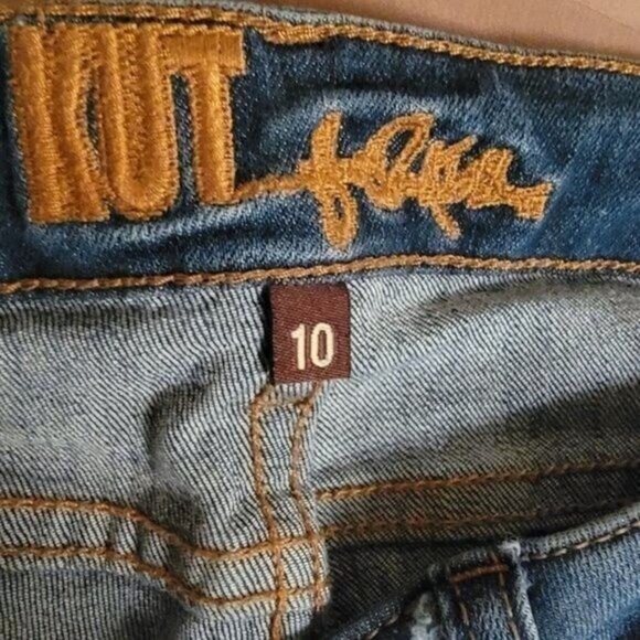 KUT FROM THE KLOTH Womens Denim Blue Jeans Skinny Frayed Hem Sz 10 KP701… - Picture 6 of 14